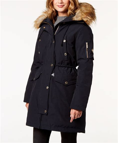 michael kors faux fur trimmed parka